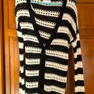Crocheted cardigan sweater